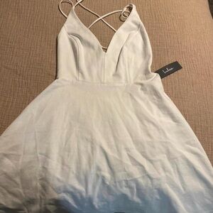 Lulu's White Backless Dress